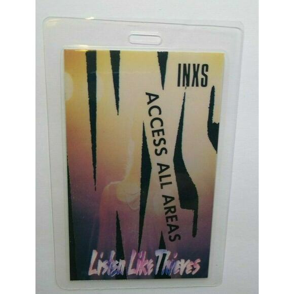 INXS Listen Like Thieves Backstage Pass Original 1985 New Wave Pop Rock Gift - Picture 1 of 4